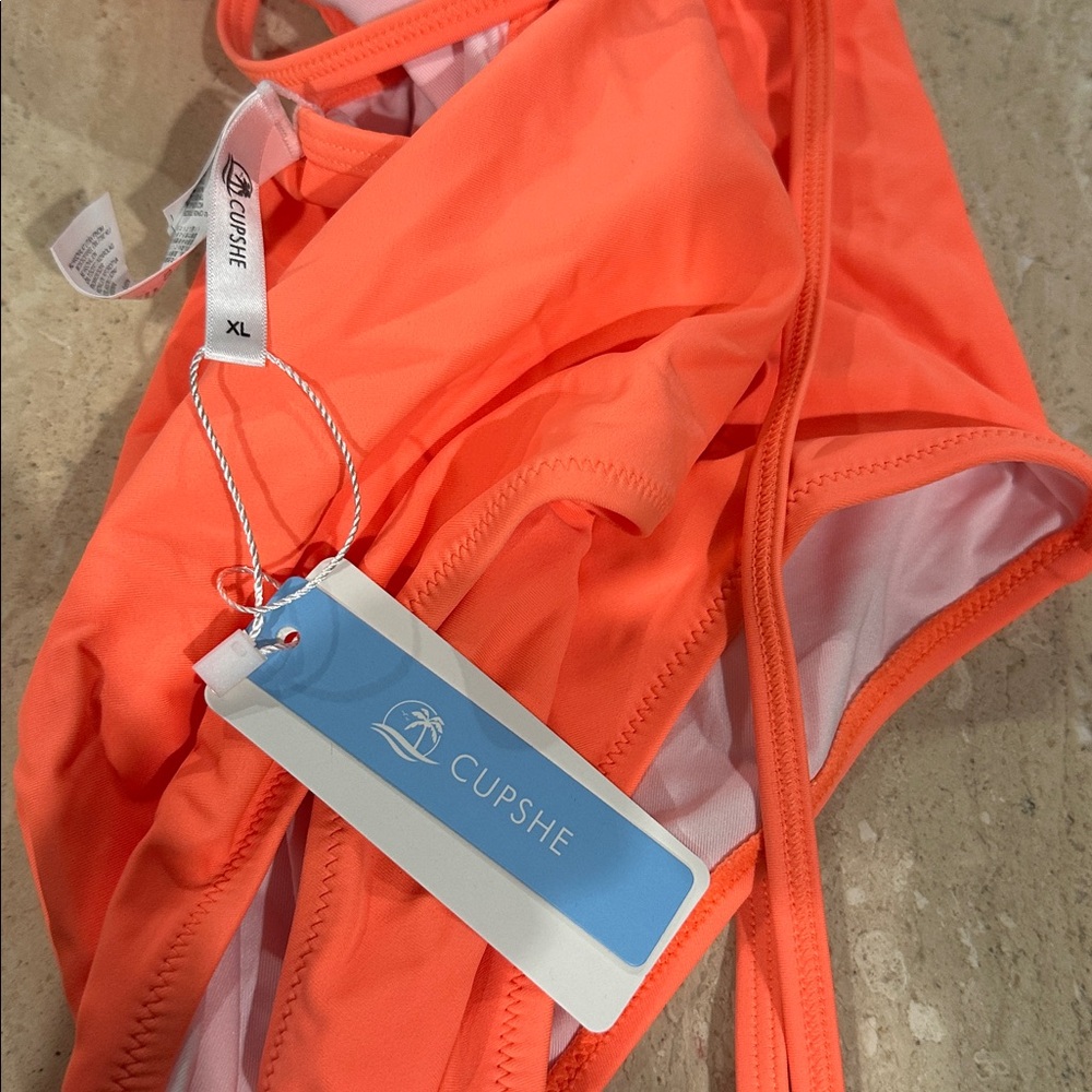 Women One Piece Swimsuit Tummy Control Bathing Suit Ruffled Swimwear NWT XL - Picture 3 of 3